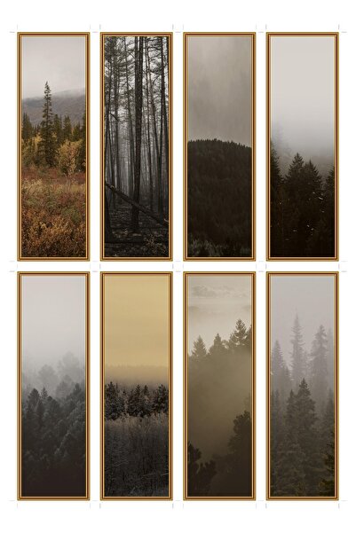 OEM Set 8 Semne de Carte Ceata Taiga, Design Inspirat din Natura, Carton Prem...