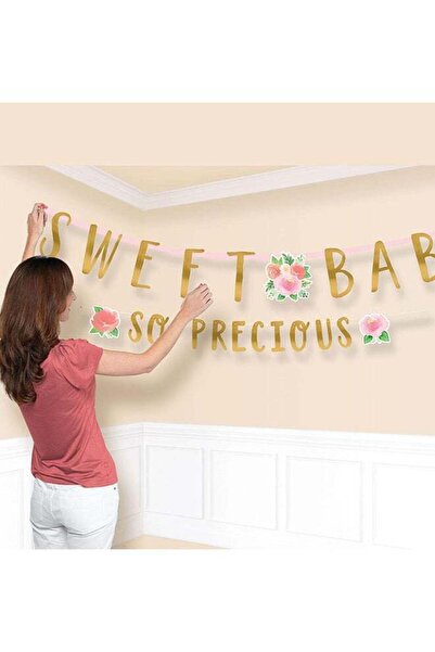 Generic Floral Baby Girl Combo Letter Banners 2pcs, Baby Shower Decorations