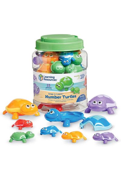 Generic Learning Resources Snap-n-Learn Number Turtles - 15 Piece Educational...
