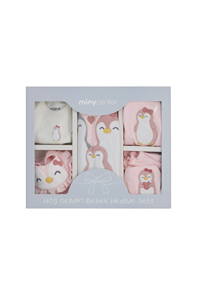 Minycenter Hearted Penguin Embroidered Hospital Discharge Outfit for Newborn-...