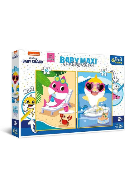 Generic Trefl Baby Maxi Double-Sided Puzzle - Baby Shark 2x10 Pieces