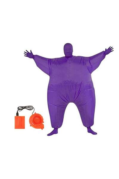 Generic Inflatable Purple Costume for Adult, Air Blow Up Full Body Suit Masqu...