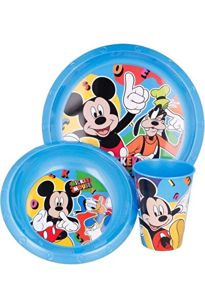 Generic Ciao 3-Piece Mickey Cool Summer Kids Tableware Set – BPA-Free Plastic...