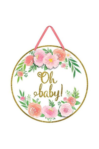Generic Baby Shower - Floral Baby Cardboard Sign Decoration
