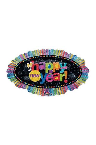 Generic Happy New Year Ruffle Super Shape Balloon