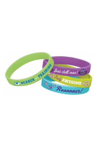 Generic 4-Piece Monsters University Themed Rubber Bracelet