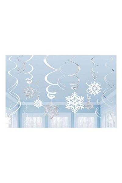 Generic 12-Piece Snowflake Swirl Decoration