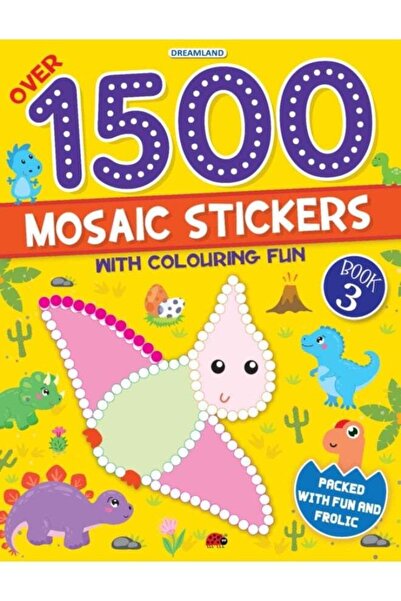 Generic 1500 Mosaic Stickers Book 3 with Colouring Fun - Sticker Bok for Kids...