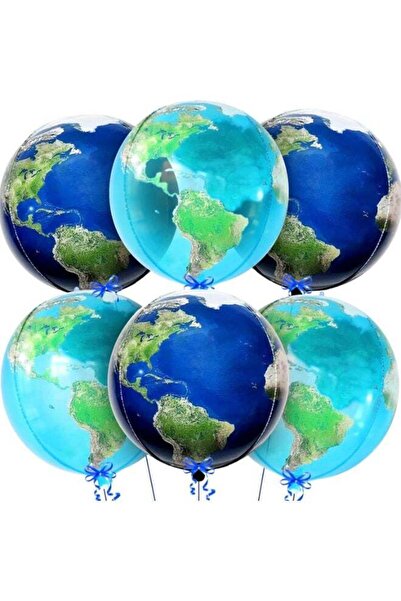 Generic Big, Globe Balloons and Earth Balloons - 22 Inch, Pack of 6 | World B...