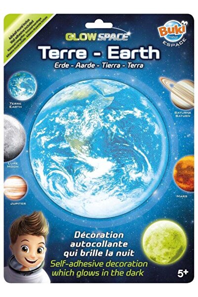Generic Buki Glow Space Earth Glow-in-the-Dark Self-Adhesive Wall Sticker (16...