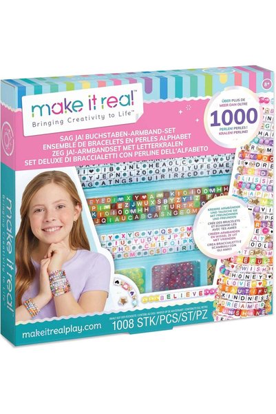Generic Say Yes! Alphabet Bead Bracelet Making Kit – Personalized DIY Name Je...