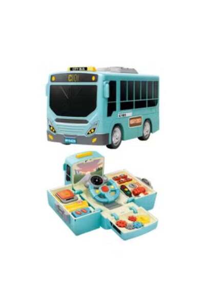 Generic Montessori Bus Toy with Lights & Sound Educational Music Busy Box for...