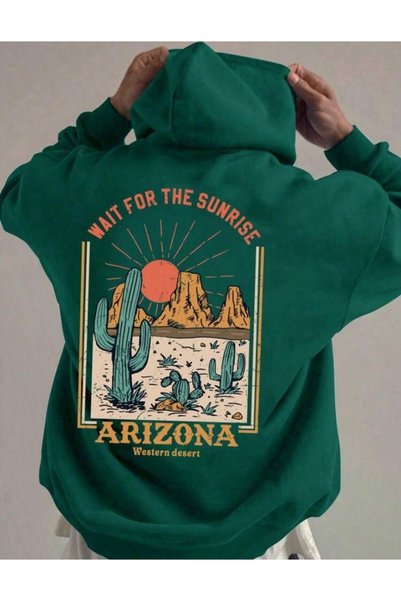 Vordevia Arizona Printed Cotton 3 Thread Threaded Oversize Sweatshirt