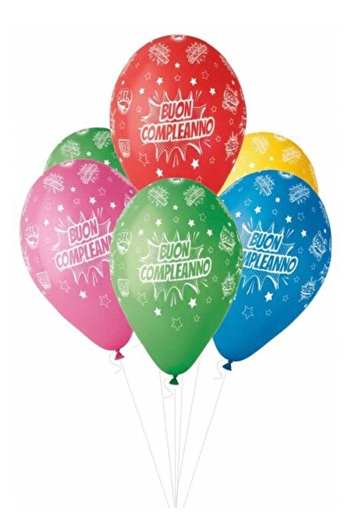 Generic Ciao Buon Compleanno Classic Latex Balloons 13” – Pack of 25 Assorted...