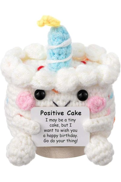 Generic Happy Threads Unicorn Birthday Cake Plush with Inspirational Message ...