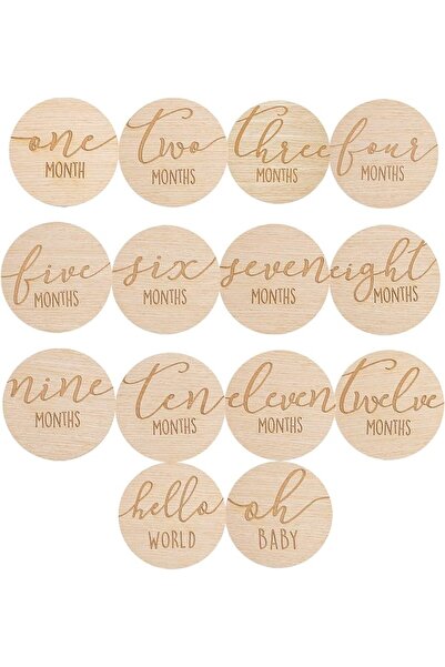 Pearhead Wooden Monthly Milestone Photo Cards, Modern Baby Announcement Cards...
