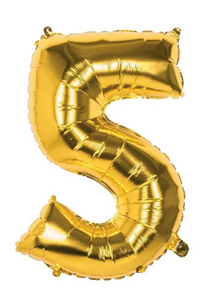 Generic Gold Mylar Number Balloon 5 – Large 86 cm Foil Balloon for Birthdays,...