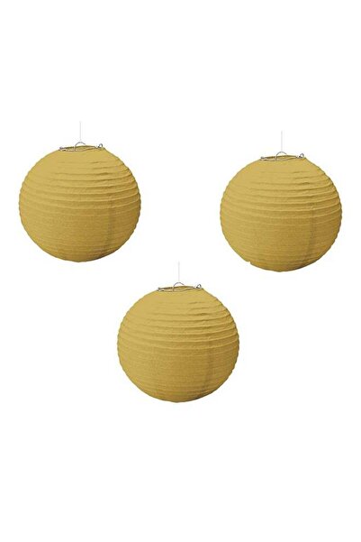 Generic 3-Piece Round Lantern Set 24.1cm Decorations Party Supplies 24.1cm