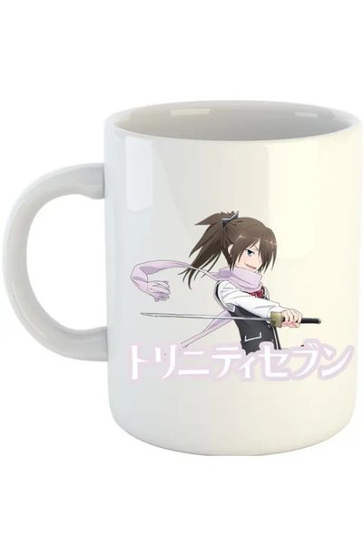 INOVATIX Чаша Trinity Seven Kazama Levi Samurai с аниме отаку, бяла, 330 мл