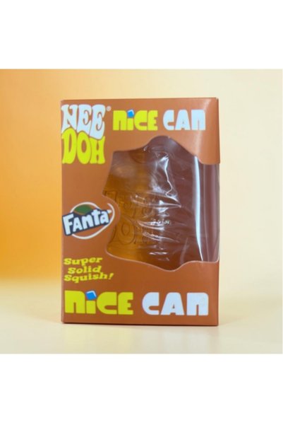 Needoh Fanta Nice Can Solid Squish Toy – Soda Can Design, Soft Sensory Fidget & Stress Relief Toy