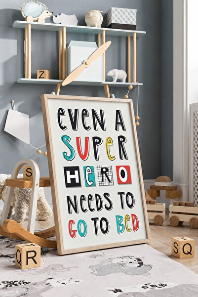 KEYFHOME Superheroji takođe spavaju - zapisano, uokvireno MDF slika, poster, ...