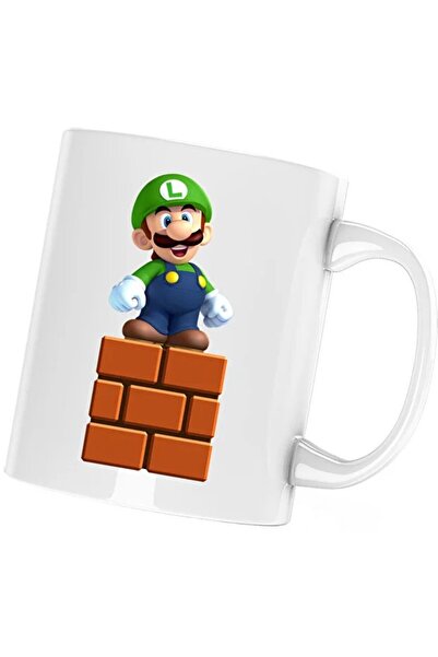 INOVATIX Cana Super Mario Bros Luigi Minecraft Block, alba, 330 ml