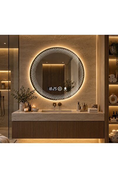 Magic Time DECORIALE Καθρέφτης LED με Αισθητήρα Κίνησης, Αποθαμβωτή, Ρολόι κα...