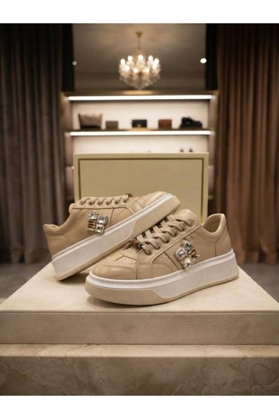 AZR New Season Sports Shoes with Stone-Like Accessories and Details