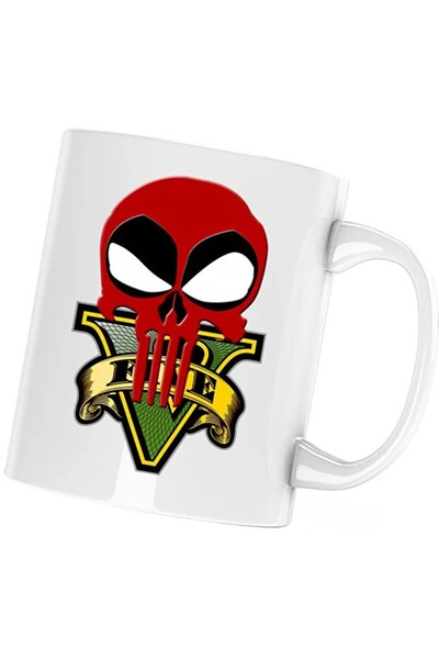 INOVATIX Кана Deadpool Reaper GTA Horror Punisher, бяла, 330 мл