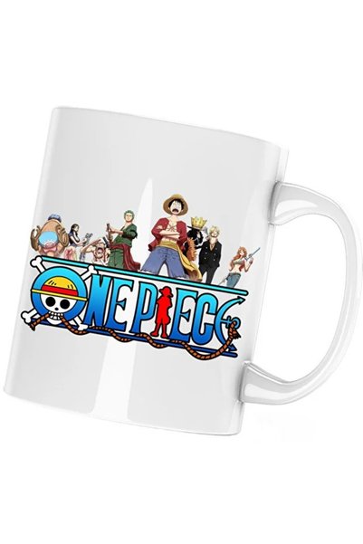 INOVATIX Cana One Piece Straw Hat Pirates All Crew Members, alba, 330 ml