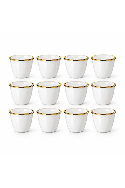 AKDC Verucci 12 Piece Ceramic Cawa Cup Set - 100ml