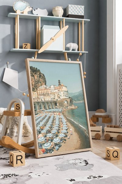 KEYFHOME Mediteranska obala Italija Uramljeni MDF poster sa slikom Dekoracija...