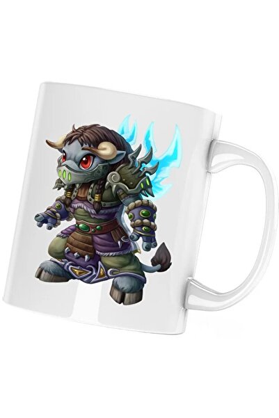 INOVATIX Cana World of Warcraft Tauren cu desene animate, albă, 330 ml
