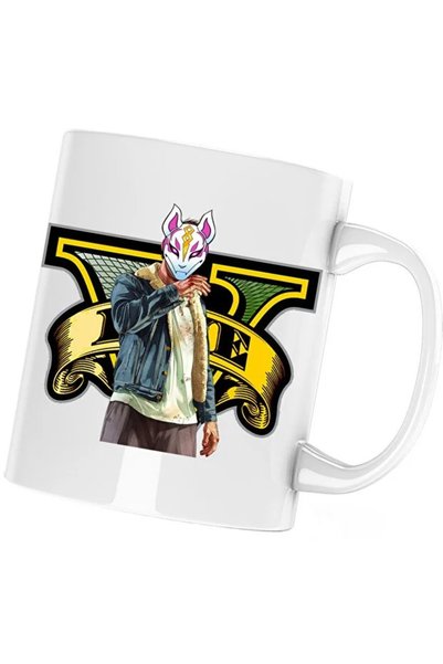 INOVATIX Drift Mask Fortnite GTA Trevor чаша, бяла, 330 мл
