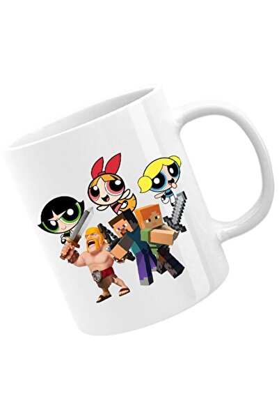 INOVATIX Cana Minecraft Powerpuff Girls Clash Royale Super Powers, λευκό, 330 ml