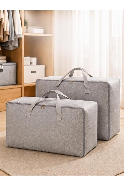 GENERAL Almofarz Storage Box with Stylish Design Made of Canvas in Gray Color...