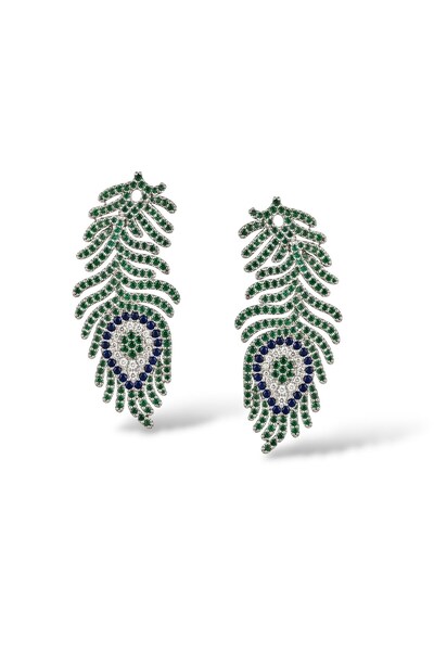 neslyaccessories Mayura Earrings (Silver)