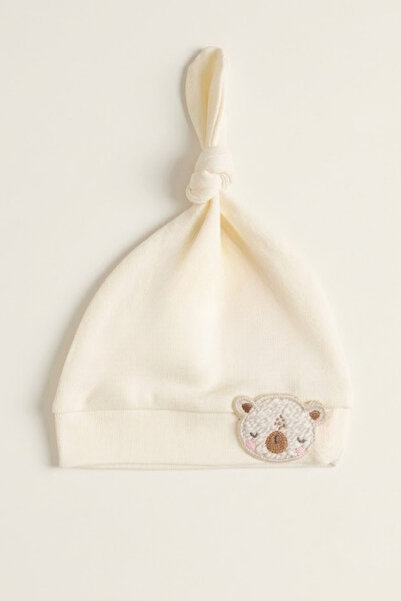 lilico Unisex Baby Bear Bear Hat with Embroidery Detail, 0-6 Months, 100% Cot...