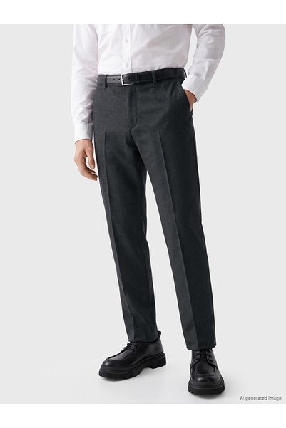 LC Waikiki Pantaloni Texturați Plisați Standard Fit Bărbați