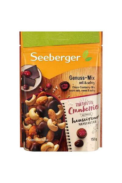Seeberger Genuss-Mix Tatlı & Tuzlu Kuruyemiş ve Çikolatalı Cranberry Karışımı...