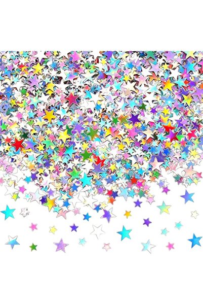 GENERAL MARFOREVER Holographic Star Confetti Glitter Star Confetti Birthday S...