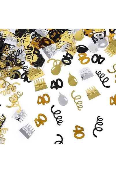 GENERAL كونفيتي لعيد الميلاد الـ40، 1000 قطعة، زينة كعكة لـ40 عامًا، كونفيتي ...