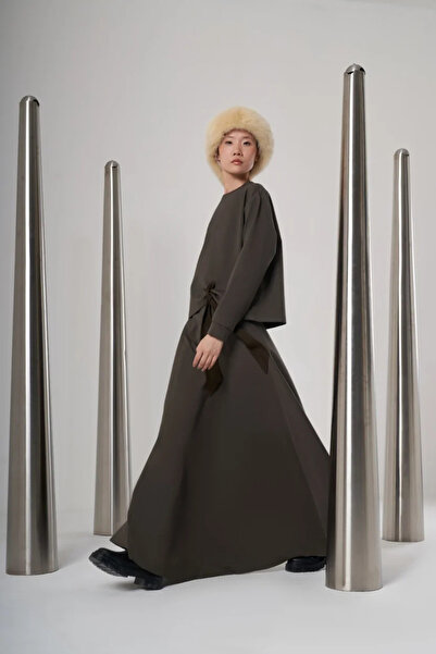 Ceremony 935 Yandan Scarf and Skirt Set Khaki