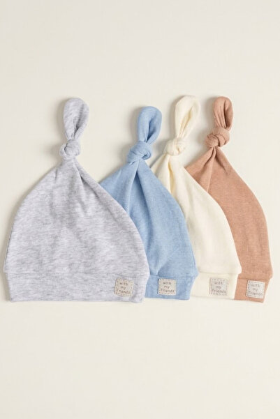 lilico Unisex Baby Interlock Knotted 100% Cotton with My Friends Beanie Hat 0...