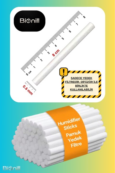 Bionill 1 Adet Pamuk Çubuk Filtre-Humidifier-Hava Nemlendirici Buhar Makinesi...