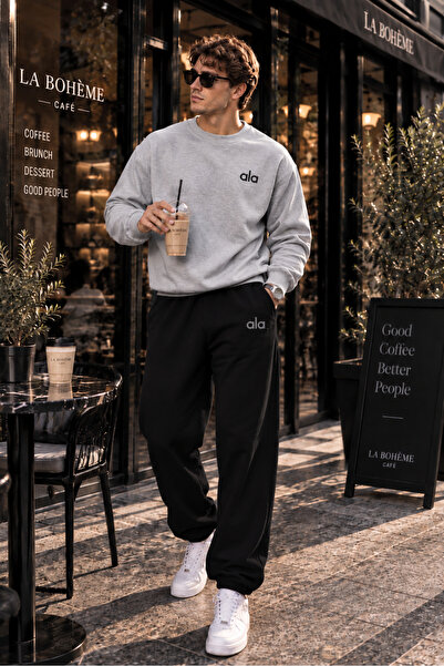 JAWÜ FASHION ALA Βαμβακερό Σετ Φόρμας με Στάμπα Oversize Premium SHARDONLU Sw...