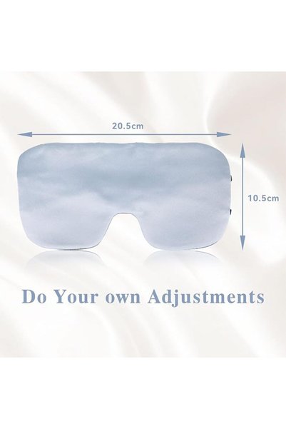 GENERAL Crunder 100% Mulberry Silk Sleep Mask for Men and Women with Adjustable Headband, Large Sleeping Mask