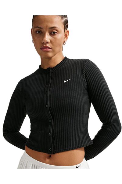 Nike Kadın Hırka W NSW CHILL KNT WIDE RIB CARDI Spor Hırka