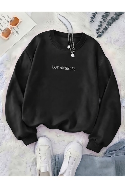 one button Hanorac unisex pentru bărbați/femei, cu imprimeu Mini Los Angeles,...