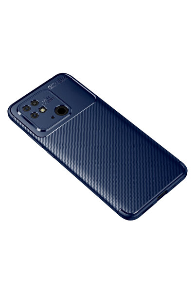 ERBORD Husă pentru Xiaomi Redmi 10C, Carbon Gel, albastru marin